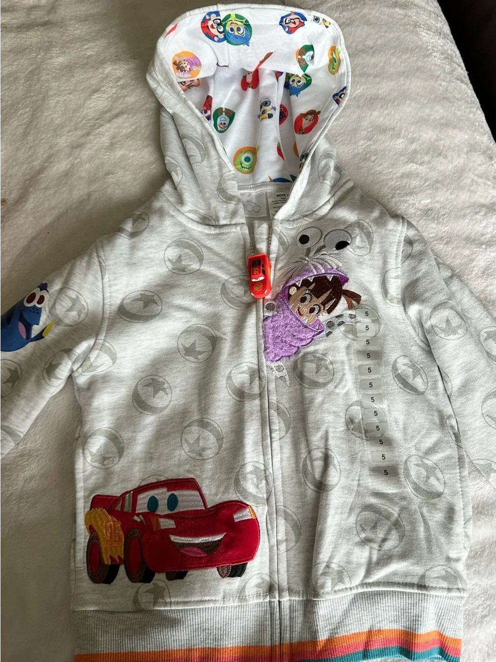 Disney Cream and Red Holiday Knit Top & Leggings Set
